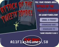 Flash игра Attack of the tweety zombies