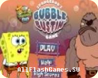 Flash игра Губка Боб против мыльных пузырей