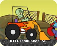 Flash игра Сквидвард экскаваторщик